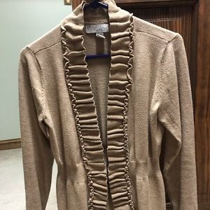 Brown Ruffle Sweater